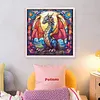Glass Painting-Pterosaur-11CT Stamped Cross Stitch 40*40cm/15.75*15.75in tapestrymarket
