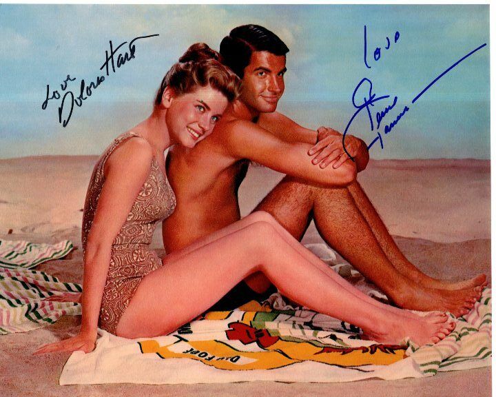 GEORGE HAMILTON and DOLORES HART signed autographed WHERE THE BOYS ARE Photo Poster painting