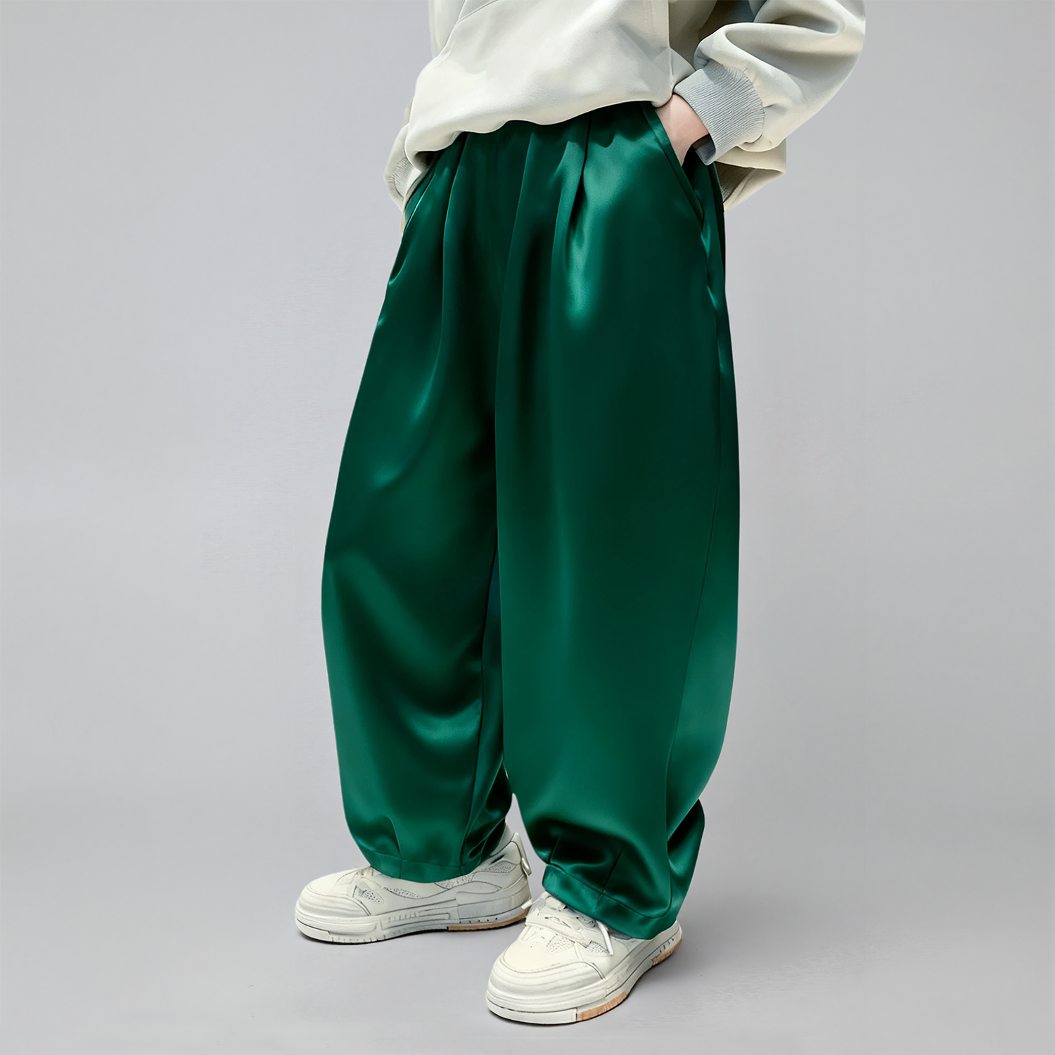 Chic Relaxed Silk Boys' Pants REAL SILK LIFE
