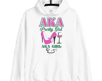 Aka fashion printed hooded long sleeved sweater