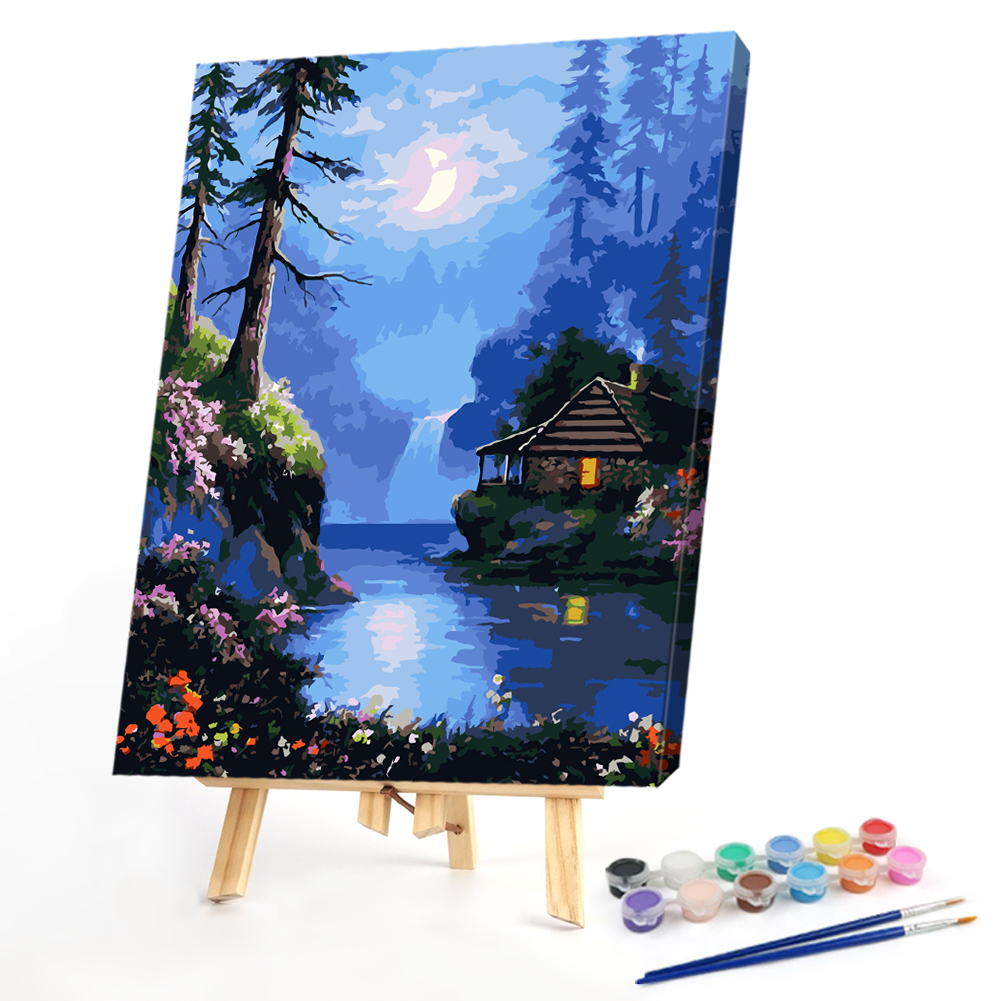 

40*50CM - Paint By Numbers - Night Scenery, 501 Original