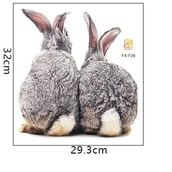 30*40cm Wall Stickers Home Decor Living Room Two Cute Rabbits Removable Home Living Room Decoration Mural Bunny Stickers