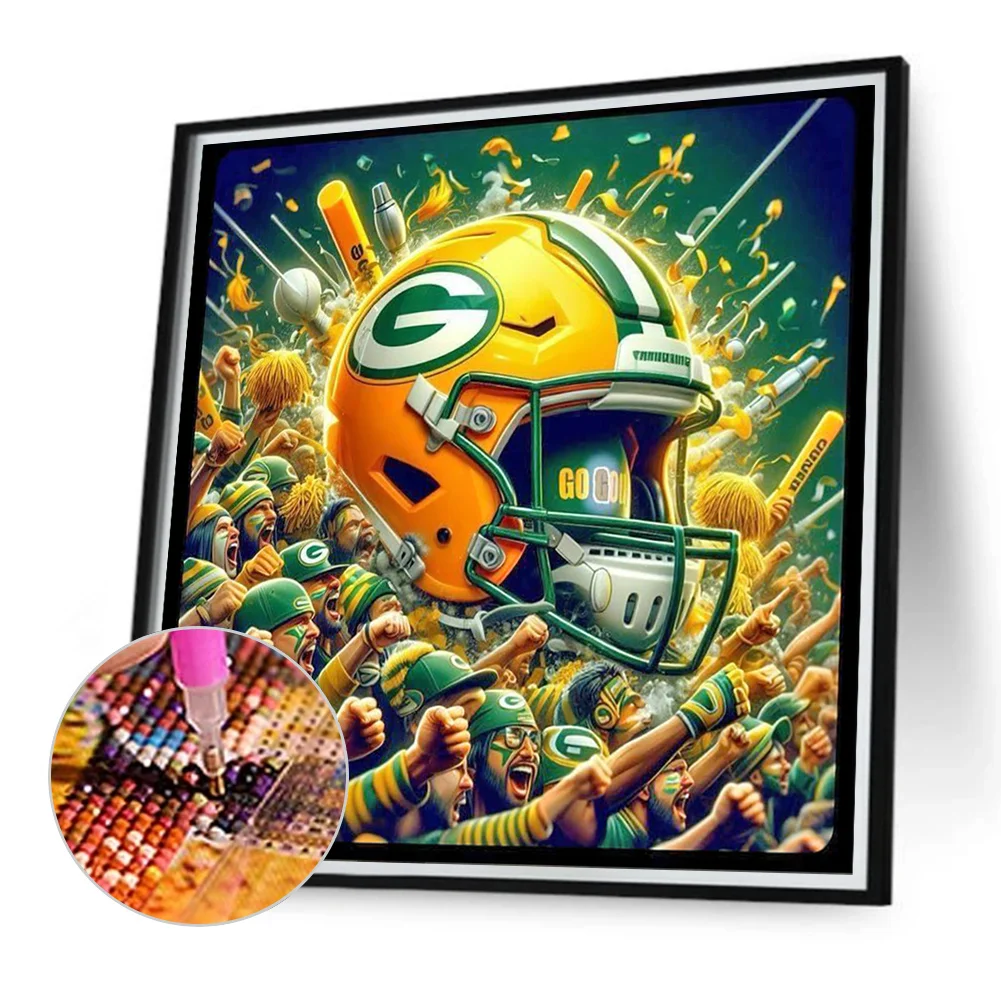 Diamond Painting - Full Round Drill - Green Bay Packers(Canvas|40*40cm)