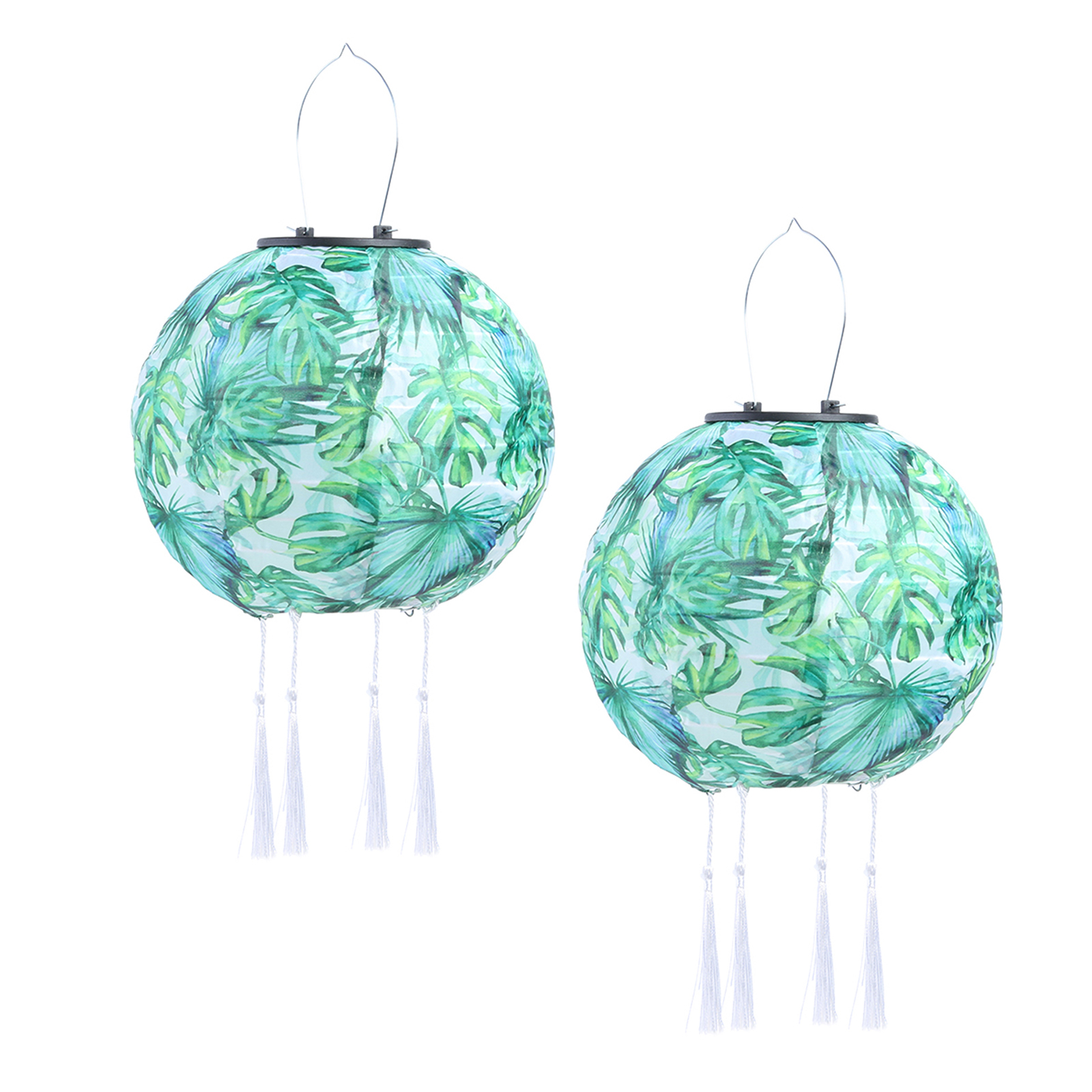

Solar Chinese Lantern 2 Pack Waterproof 20cm LED Hanging Light with Tassel, Foundation green leaves and tassels, 501 Original