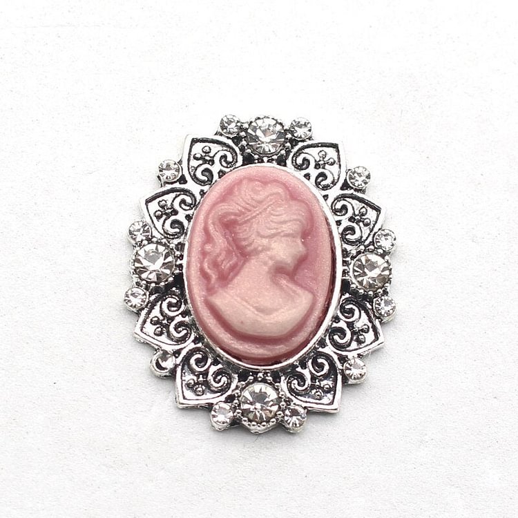 5pcs/Lot 25*30MM Alloy Retro Oval Flower Sewing Buttons  DIY  For Clothing Rhinestone  Accessories
