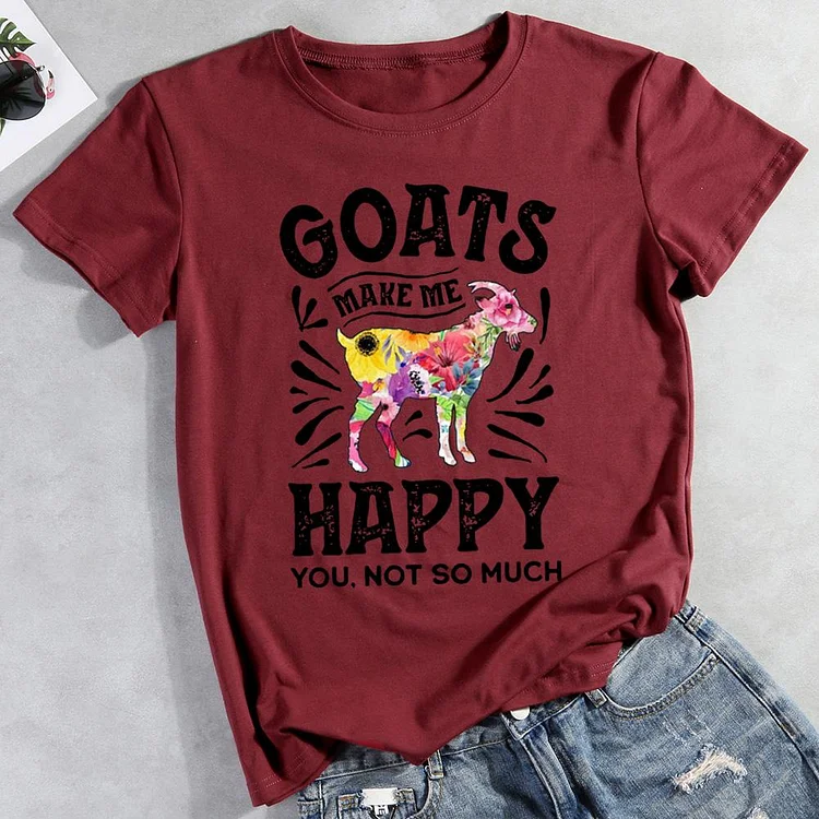 PSL - Goats Make Me Happy T-Shirt Tee -012332