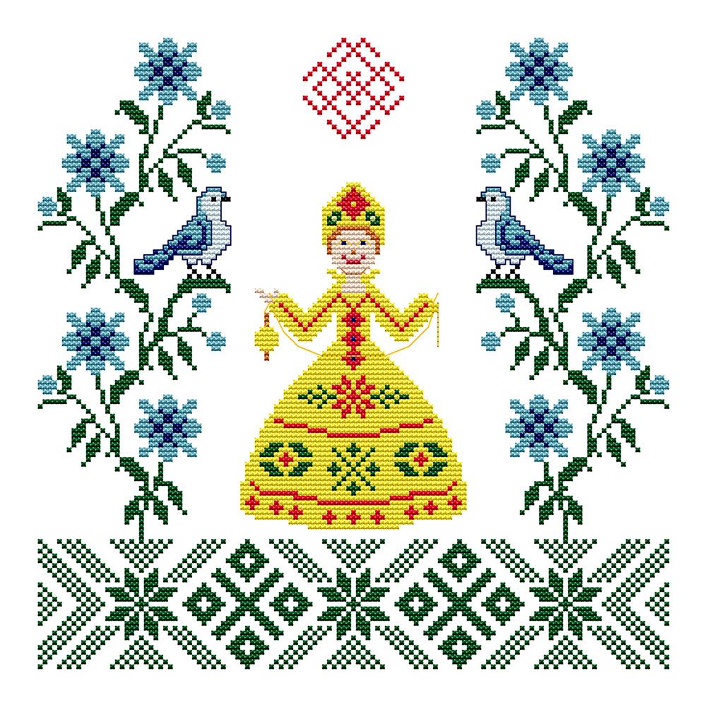 

Peace Princess - 14CT Stamped Cross Stitch - 31*31cm, 501 Original