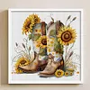 Sunflowers And Boots-11CT Stamped Cross Stitch 40*40cm/15.75*15.75in tapestrymarket