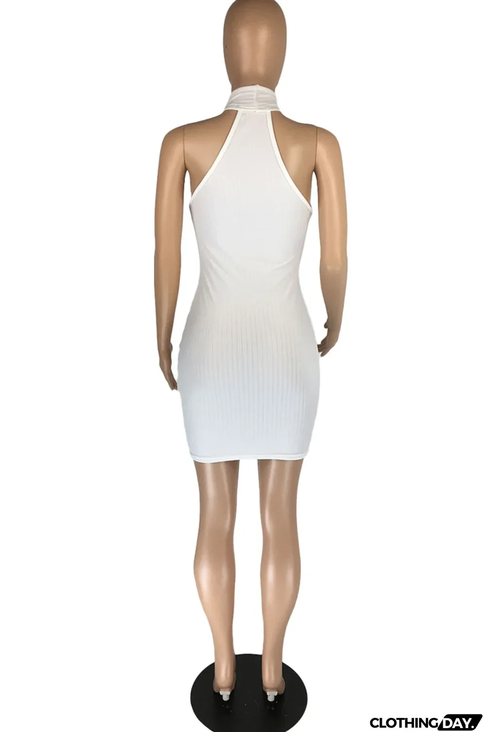 Red Fashion Sexy Solid Hollowed Out Backless O Neck Sleeveless Dress