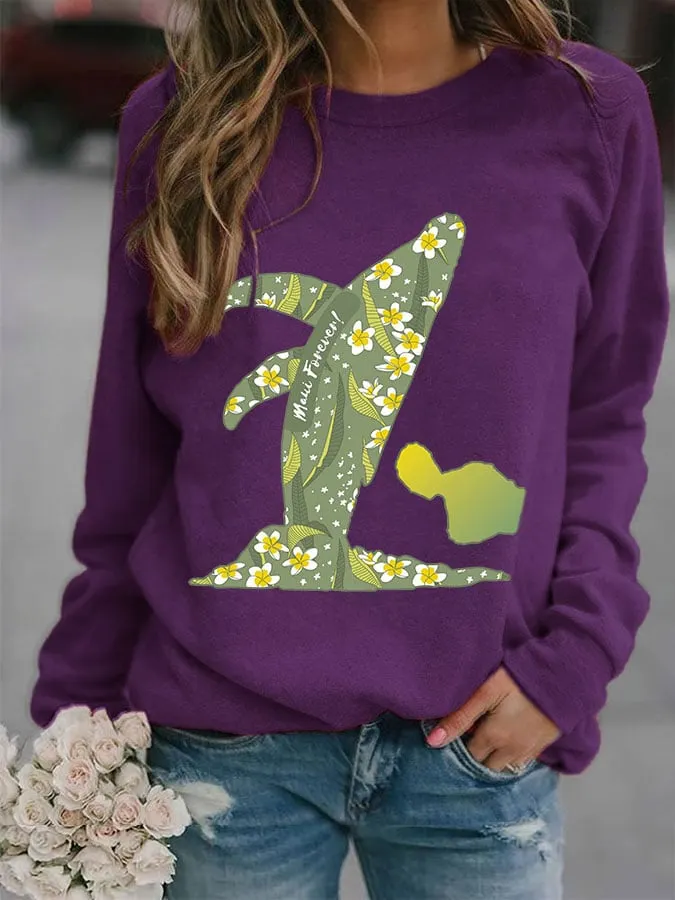 Women's Maui Forever Print Sweatshirt