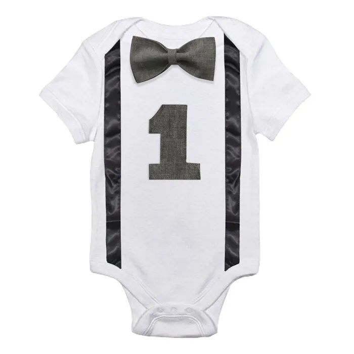 Baby Clothing Bow Body Rompers Baby Boy Girl Clothing 1 Year 1st Birthday Clothes Newborn Baby Clothes Jumpsuit for Bebes