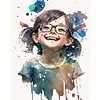【Clearance Sale】Little Girl Wearing Glasses-Paint by Numbers Acrylic Painting 40*50CM