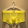 Men's Boxer Briefs Sexy Mesh Breathable Underwear Cool See-Through Soft Underpants