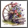 Flowers Wheels-11CT Stamped Cross Stitch 40*40cm tapestrymarket