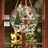 Winter Cabin DIY Diamond Painting Pendant Double Sided Gem Beads 25cm