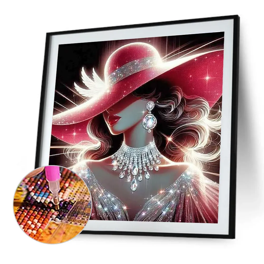 Diamond Painting - Full Round Drill - Lady(Canvas|40*40cm)