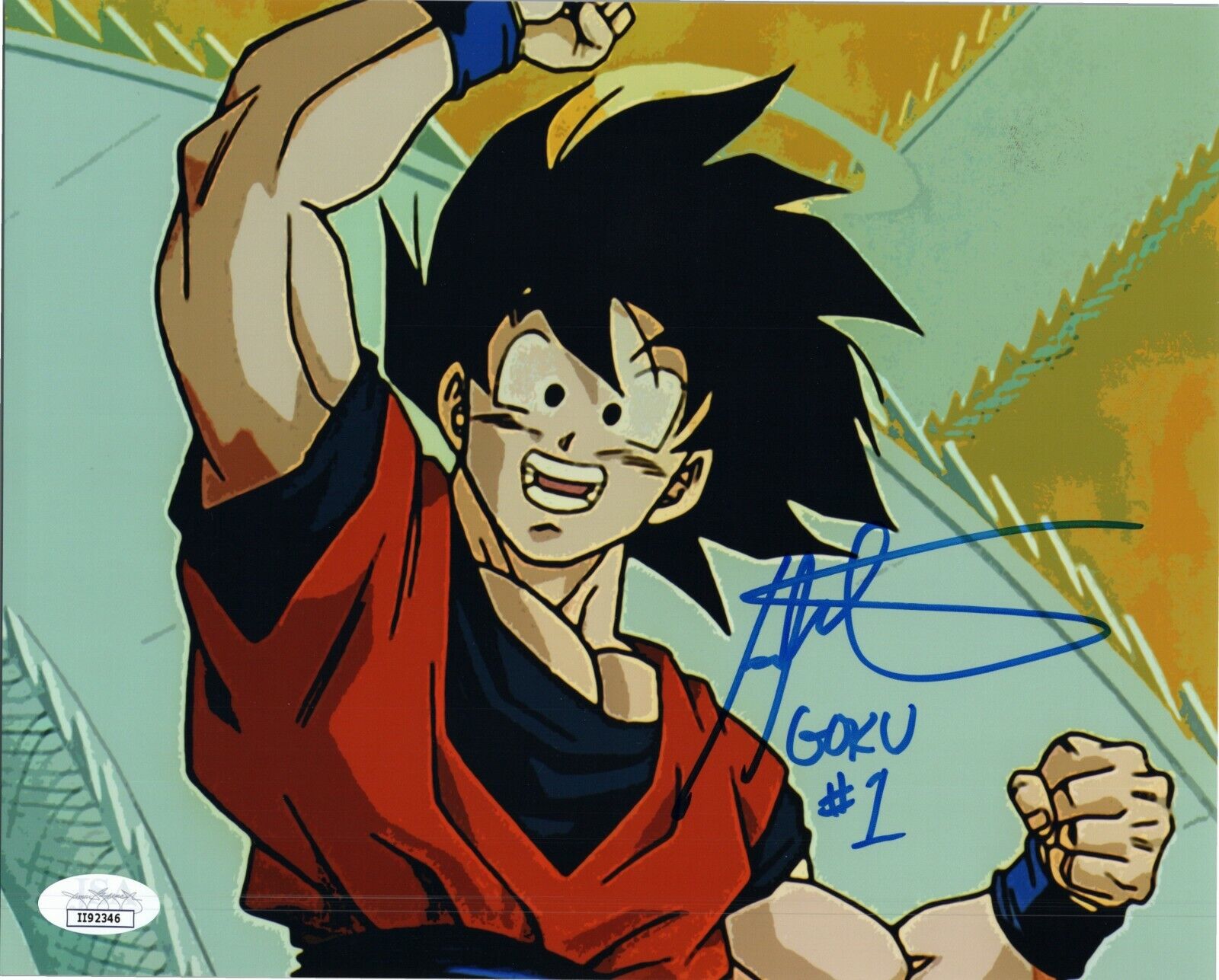 IAN JAMES CORLETT Auth. Hand-Signed DRAGON BALL Z -Goku