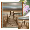 Beach - 18CT Stamped Cross Stitch - 36*46cm - Natural