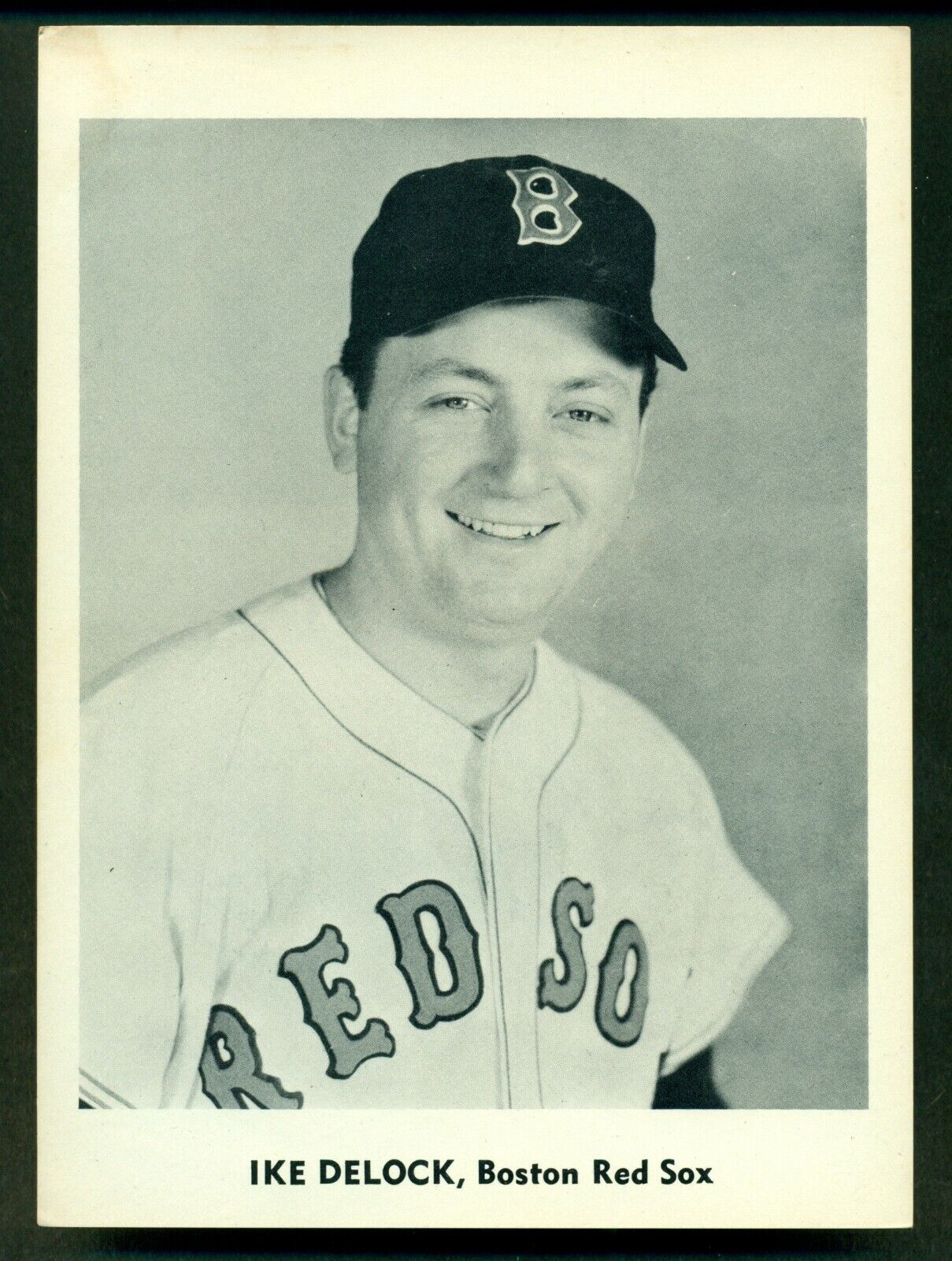 Original 1950's IVAN Ike DELOCK BOSTON RED SOX Team Issue B&W Photo Poster painting #1 sz 5X7