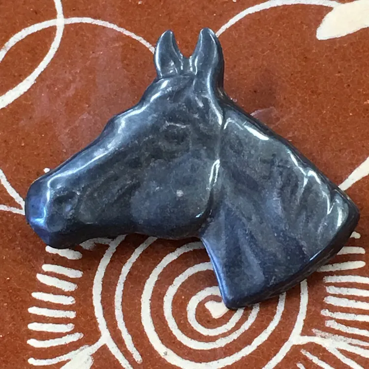 Pin Sterling Silver Horse Head Equestrian