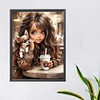 Diamond Painting-DIY Full Round Drill Girl(50*40 CM)