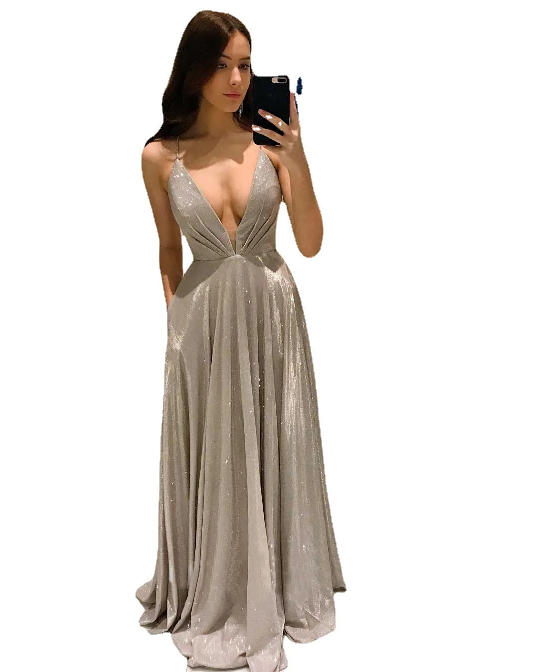 Uveng Sling Sexy Backless Slim Fit Long Dress