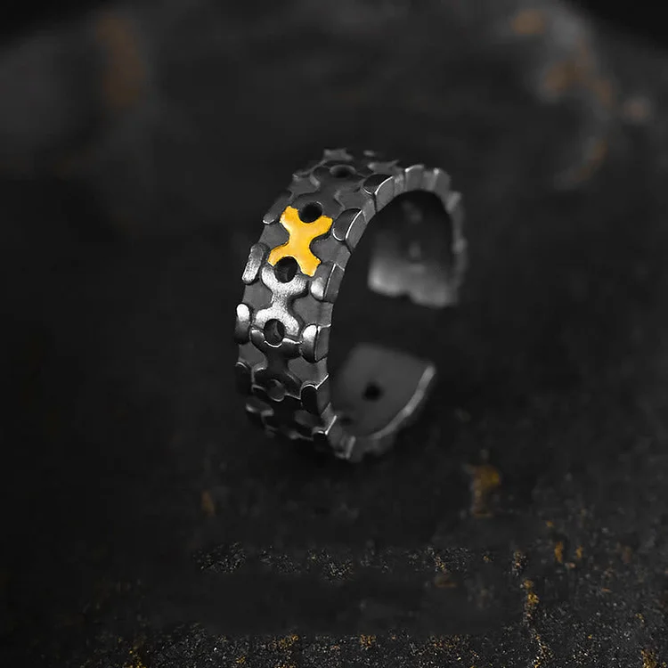 Coutureaura 999 Sterling Silver X Signet Ring
