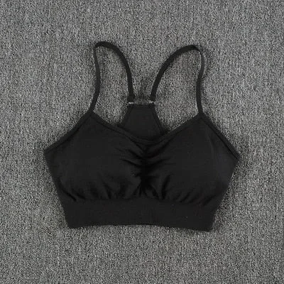 SVOKOR Push Up Bra for Women Fitness Gym Underwear Shockproof Sexy High Waist Bras Running Females Back Cross Crop Tops 12 Color