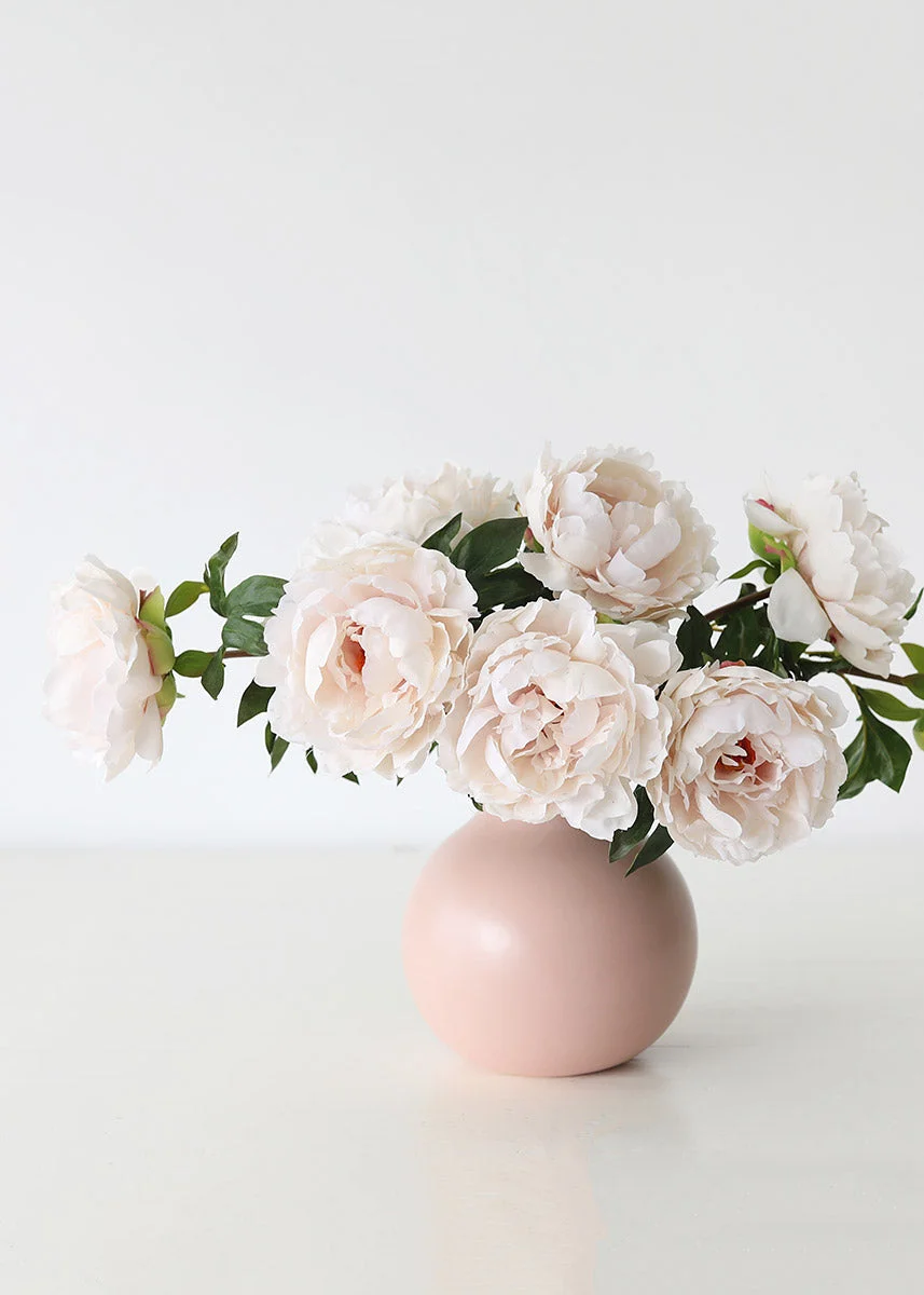 Pink Whisper Real Touch Peony - 20.5"