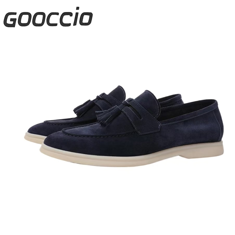 NJ181 Suede Calf-Skin Moccasins For Men GOOCCIO  