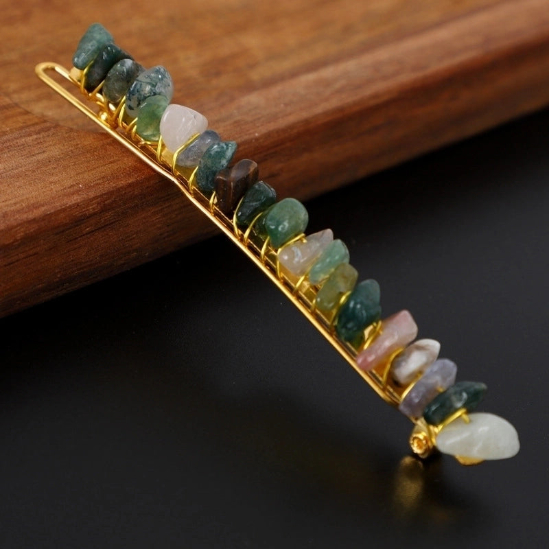 Women’s Retro Geometric Natural Crystal Hair Clip