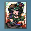 Fille-Ronde drill diamant peinture-40*50cm