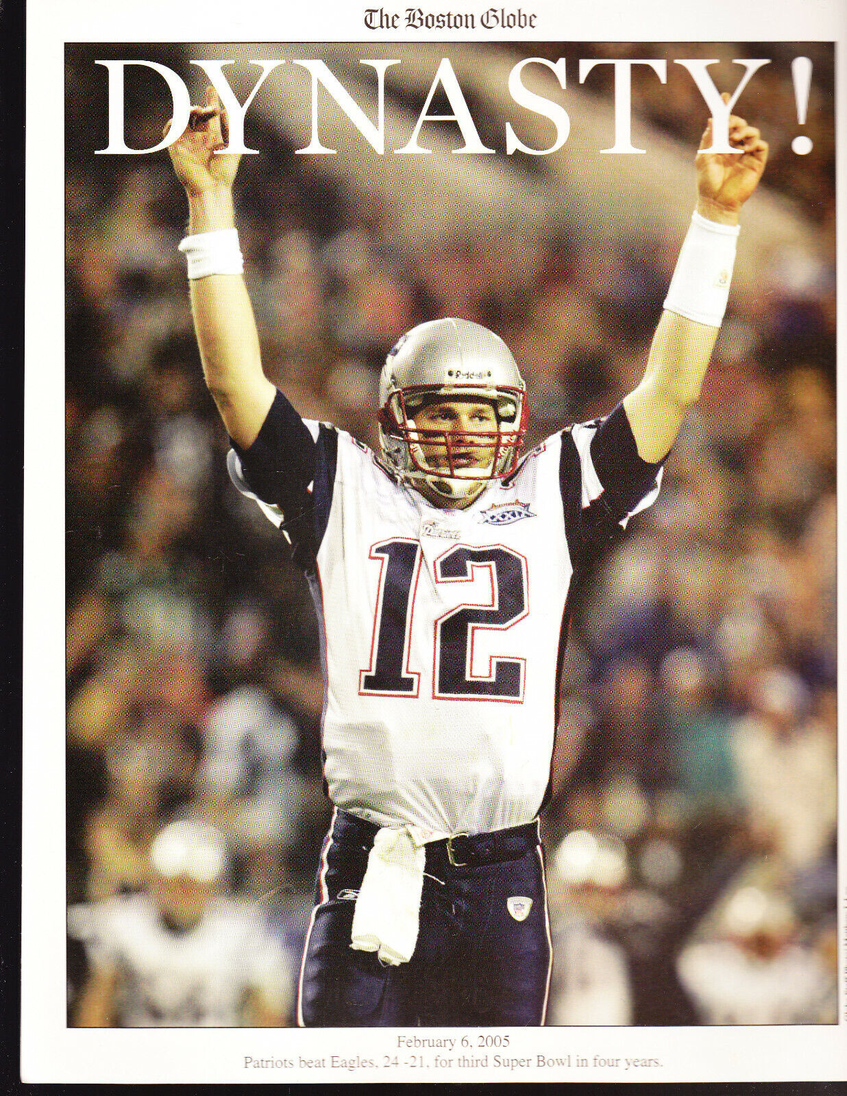 COMPLETE SET BOSTON GLOBE 8X11 Photo Poster painting INSERTS PATRIOTS TOM BRADY RODNEY HARRISON