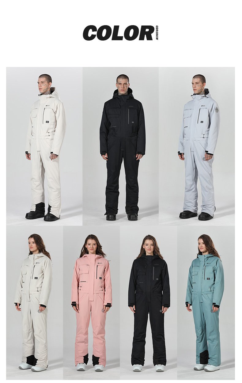 Men's High Experience Winter Snowsports Stylish One Piece Snowboard Suits