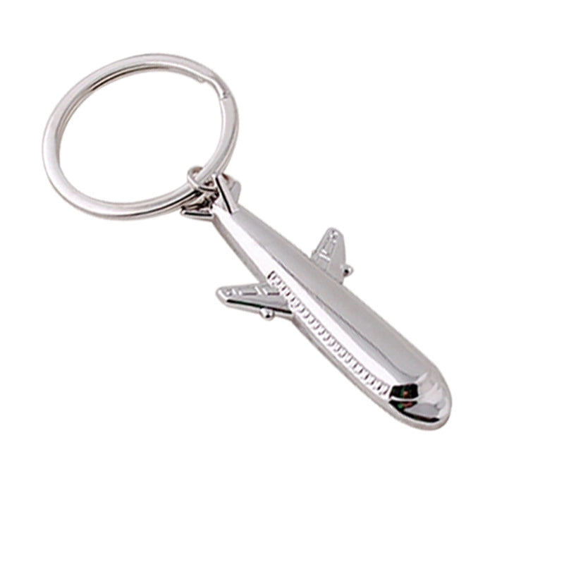 Elegant Minimalist Airplane Zinc Alloy Unisex Women’s Keychain