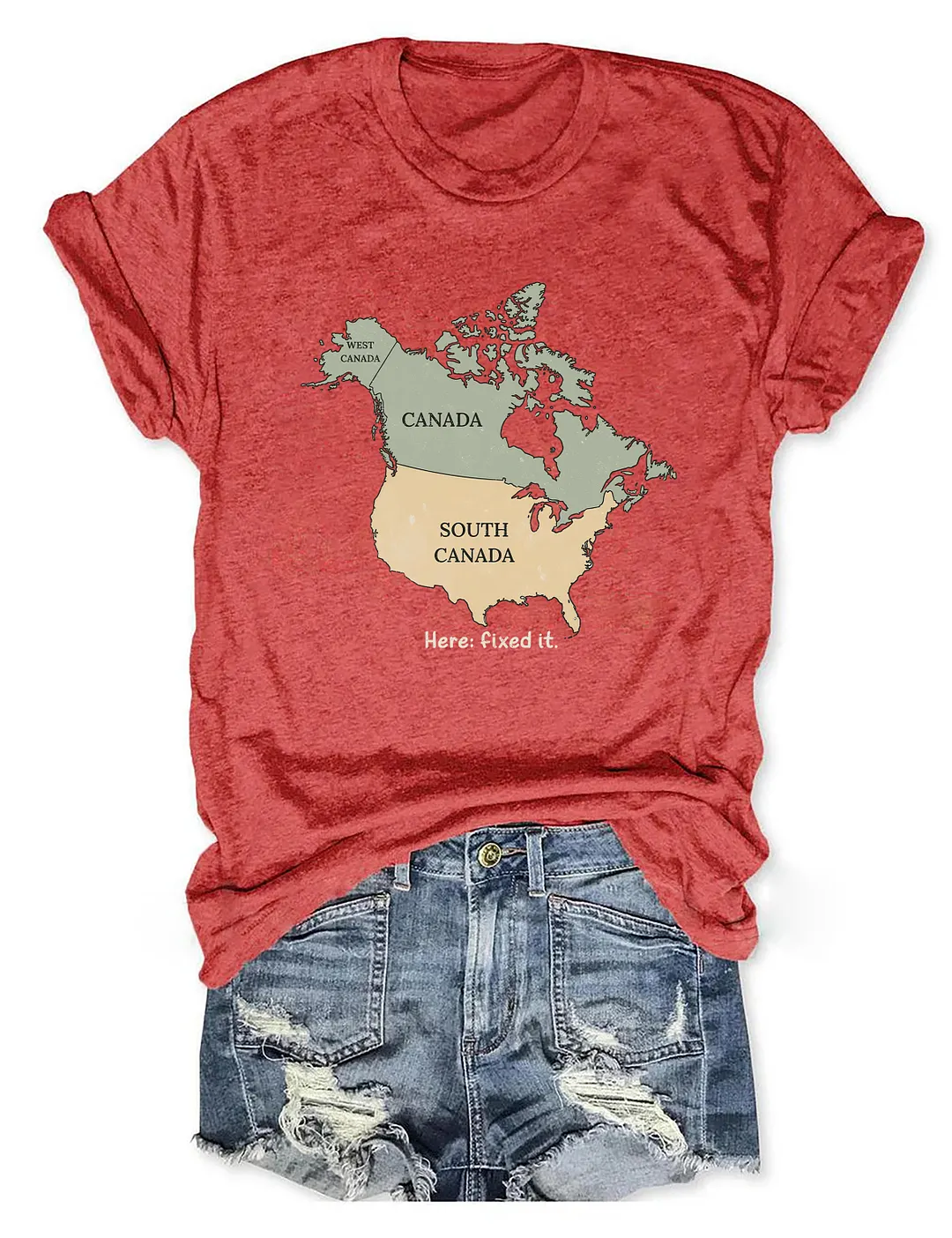 South Canada Map Here Fixed It T-shirt