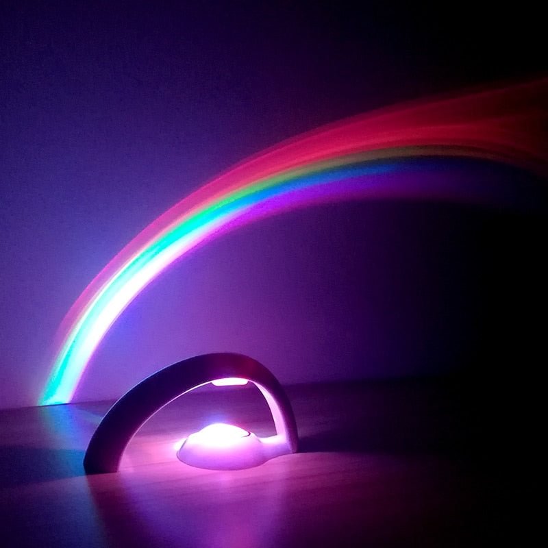 Modern Creative Rainbow Night Lights For Baby Kids Children Bedroom Home Decor Projection Lamp Color LED Romantic Table Lamp