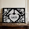 uk.everydayedeals DIY Pearl Painting With Frame - Handmade Self-Adhesive Pearls - Birds(20*30cm)