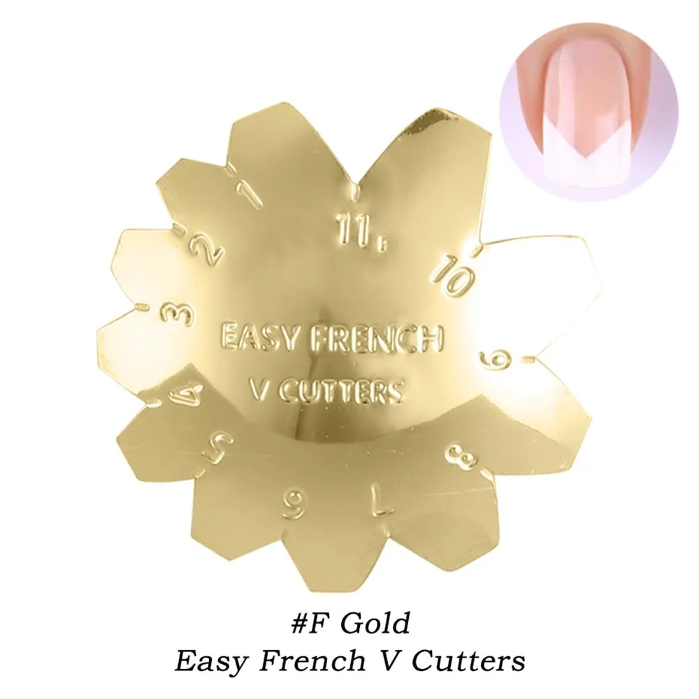 Stainless Steel Easy French Line Edge Nail Tool Cutter Nail Stencil Edge Trimmer Multi-size Nail Manicure Nail Art Styling Tool-Nail Inspo