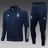 2023/2024 Real Madrid Long Zipped Jacket Royal Blue Football Shirt 1:1 Thai Quality Set
