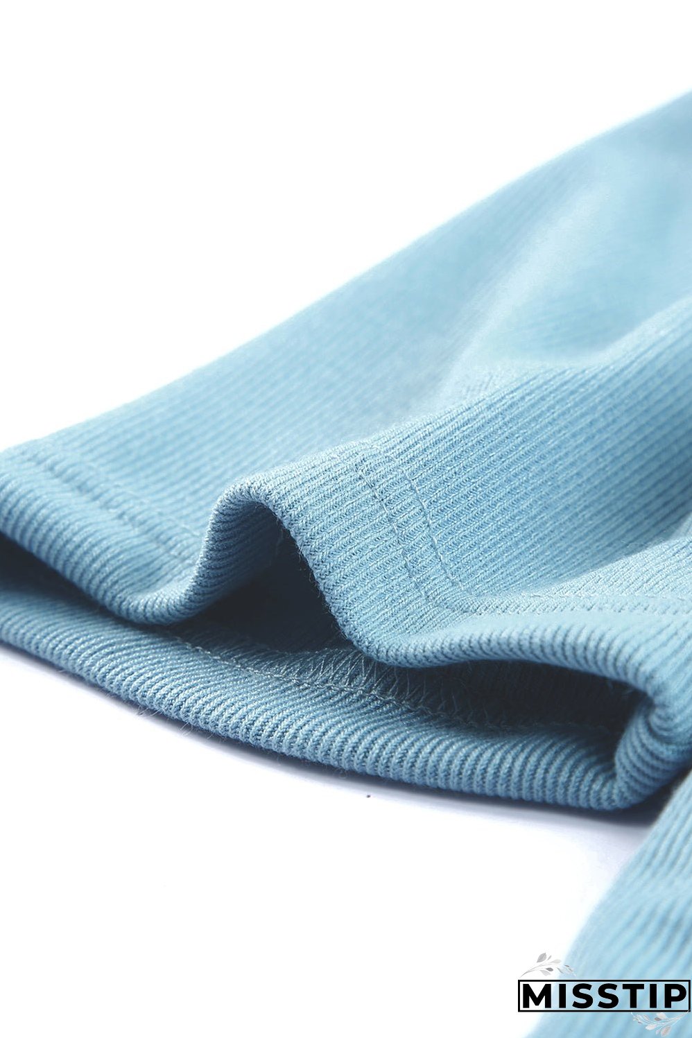 Ribbed Knit Ruched Sleeve Top