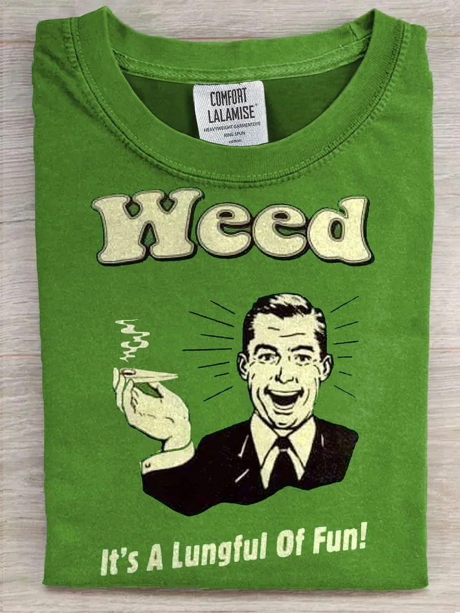 Eagerlys  Weed It's A Lungful of Fun T-shirt Eagerlys