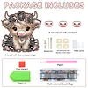 Glasses Holder for Table Decor Crystal Drill Handmade Wood Cute Cow DIY Diamond Art Special Shaped Glasses Holder for Table Decor Crystal Drill