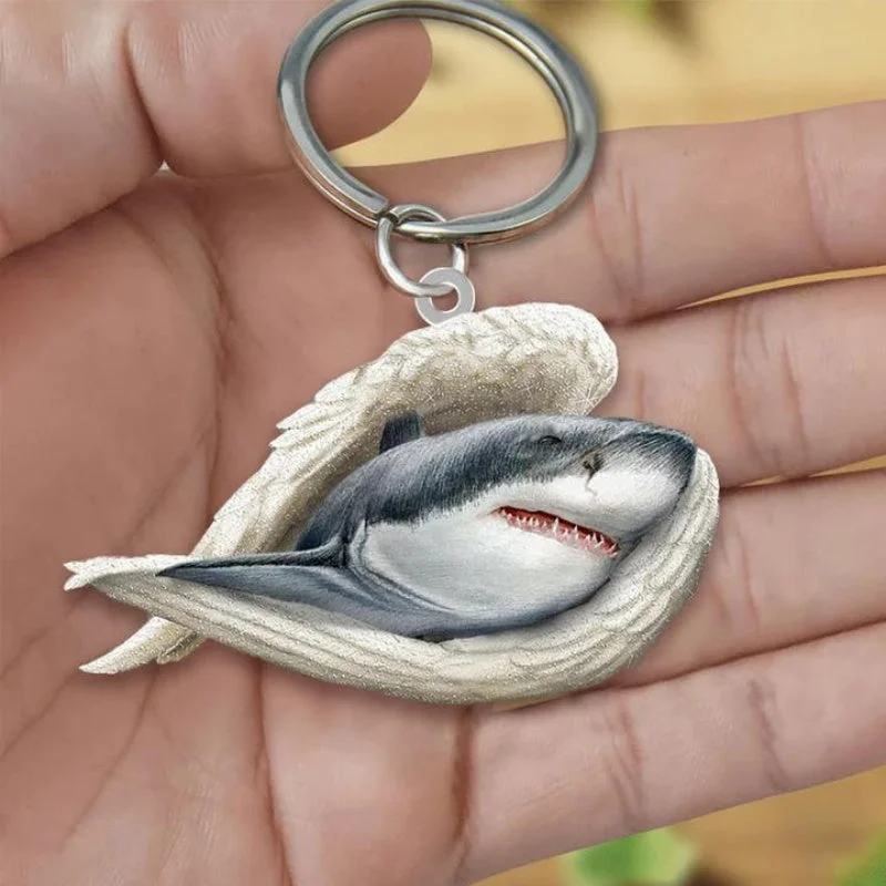 VigorDaily Sleeping Angel Acrylic Keychain Shark SA246