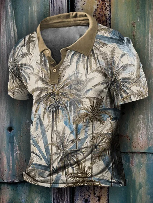 Men's Casual Vintage Style Short Sleeve Tops Polo T-shirts