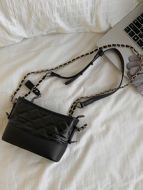 Stylish Geometry Contrast Color Bag