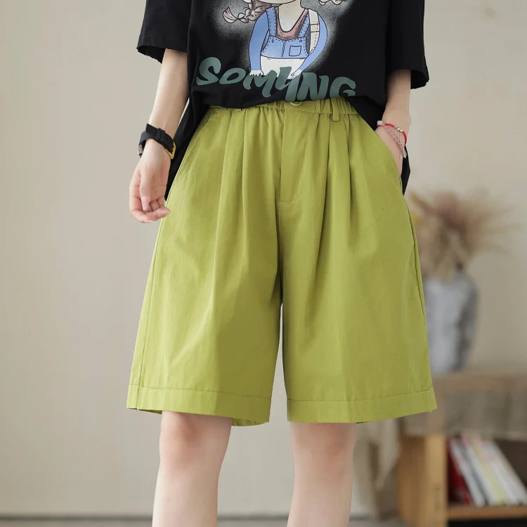 Women Summer Casual Loose Cotton Shorts