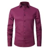 Men's Plus Size Elastic Non-iron Shirt