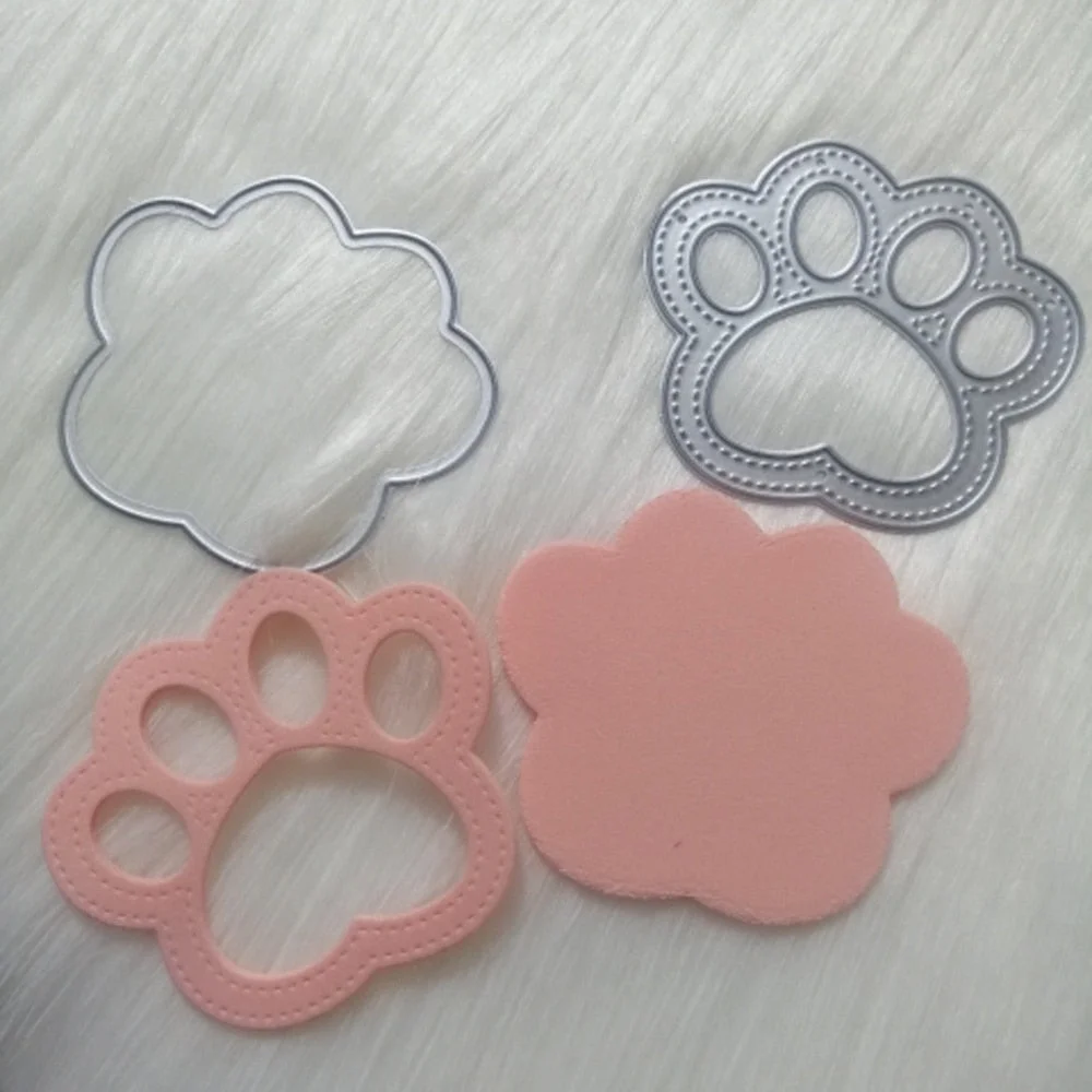 New Cat dog paw print metal cutting mould pattern scrapbook die embossing DIY handicraft paper card photo album metal