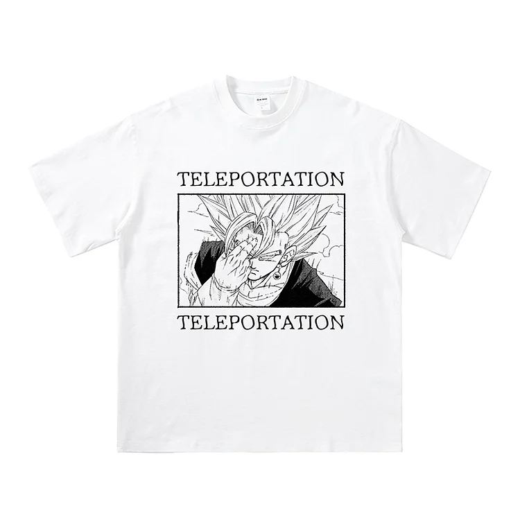 Pure Cotton Dragon Ball Teleportation T-shirt  weebmemes